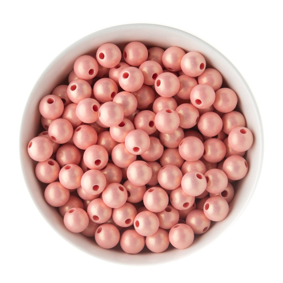 Acrylic Round Beads Matte Metallic 12mm Peach from Cara & Co Craft Supply