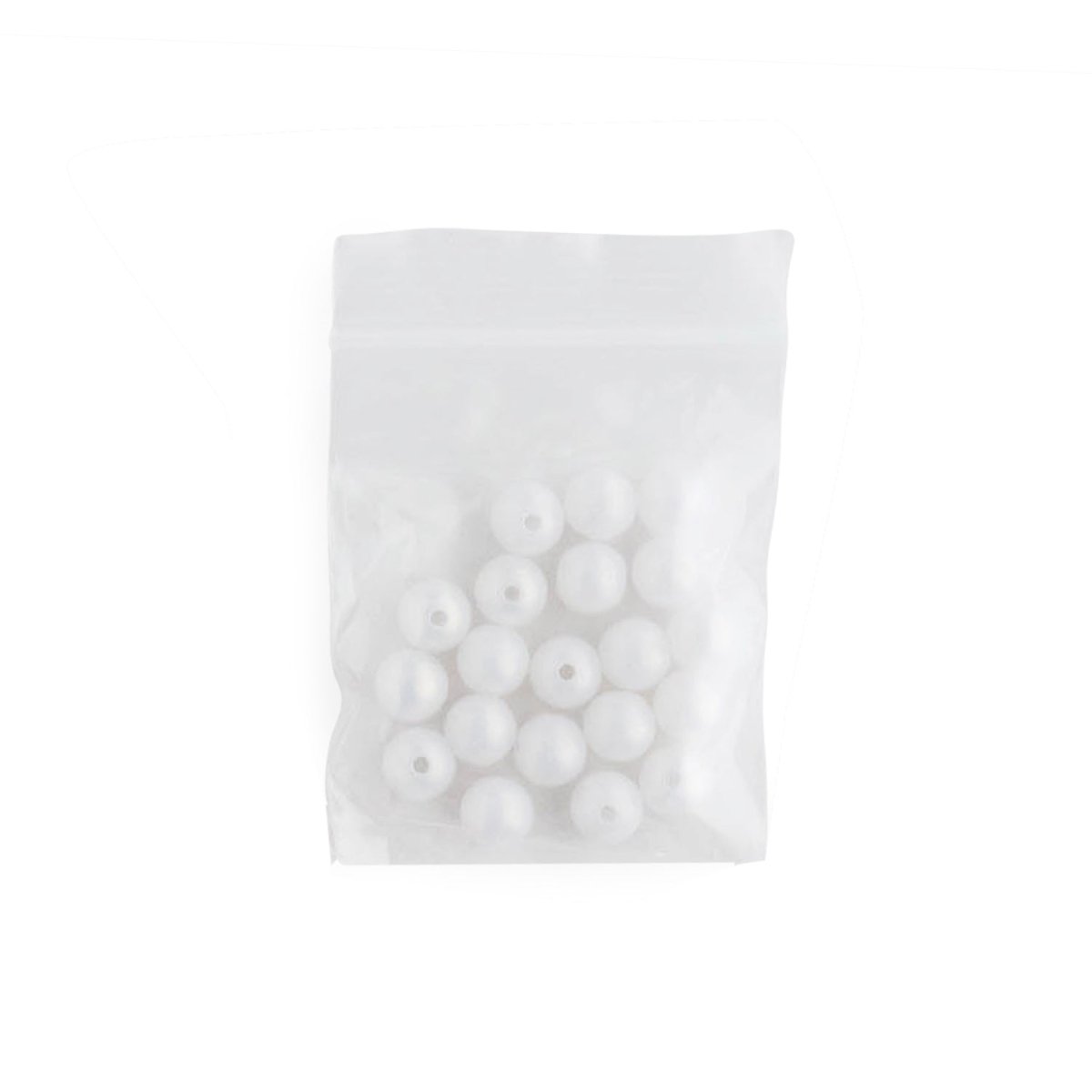 Acrylic Round Beads Matte Metallic 8mm Creamy White from Cara & Co Craft Supply