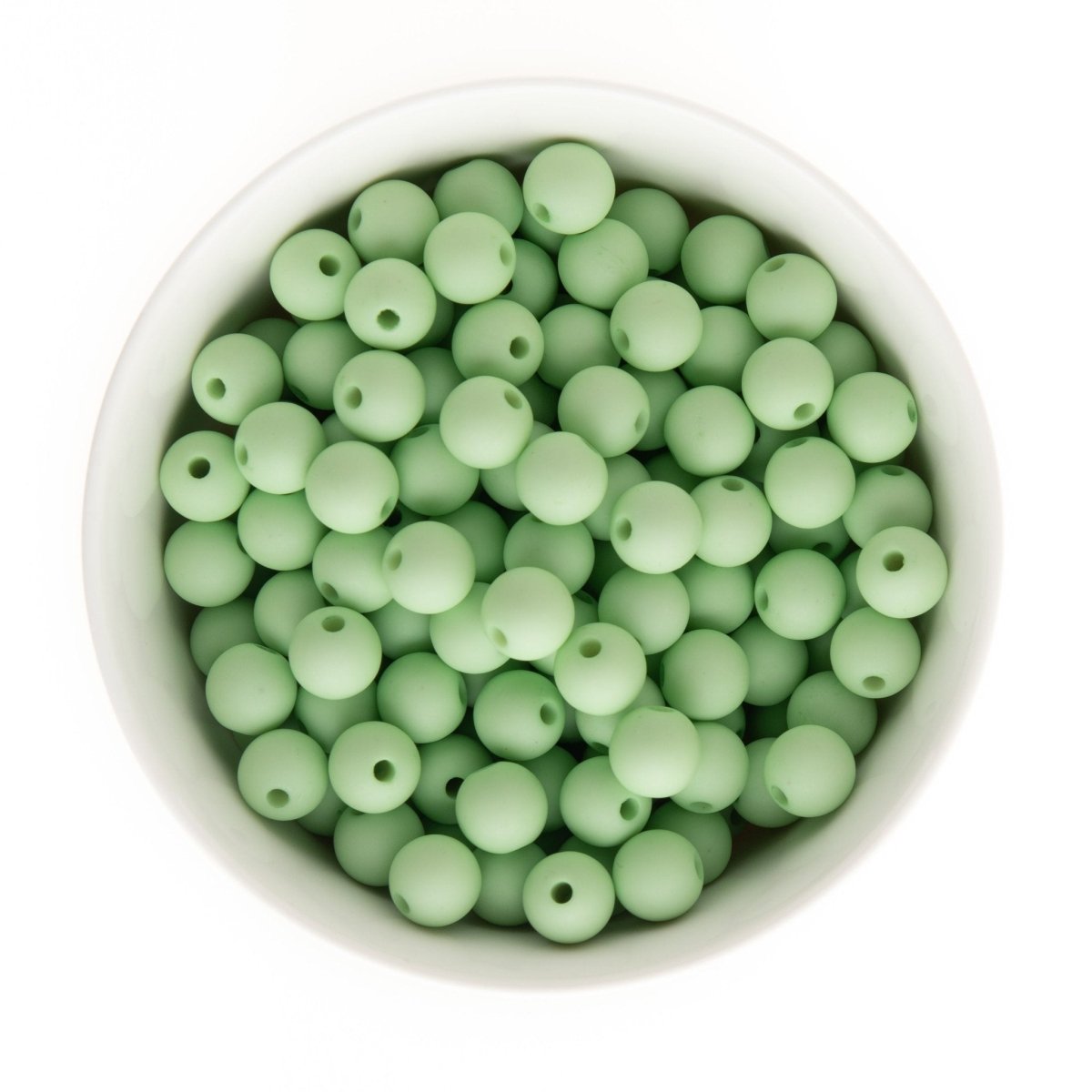 Acrylic Round Beads Matte Solid 12mm Light Green from Cara & Co Craft Supply
