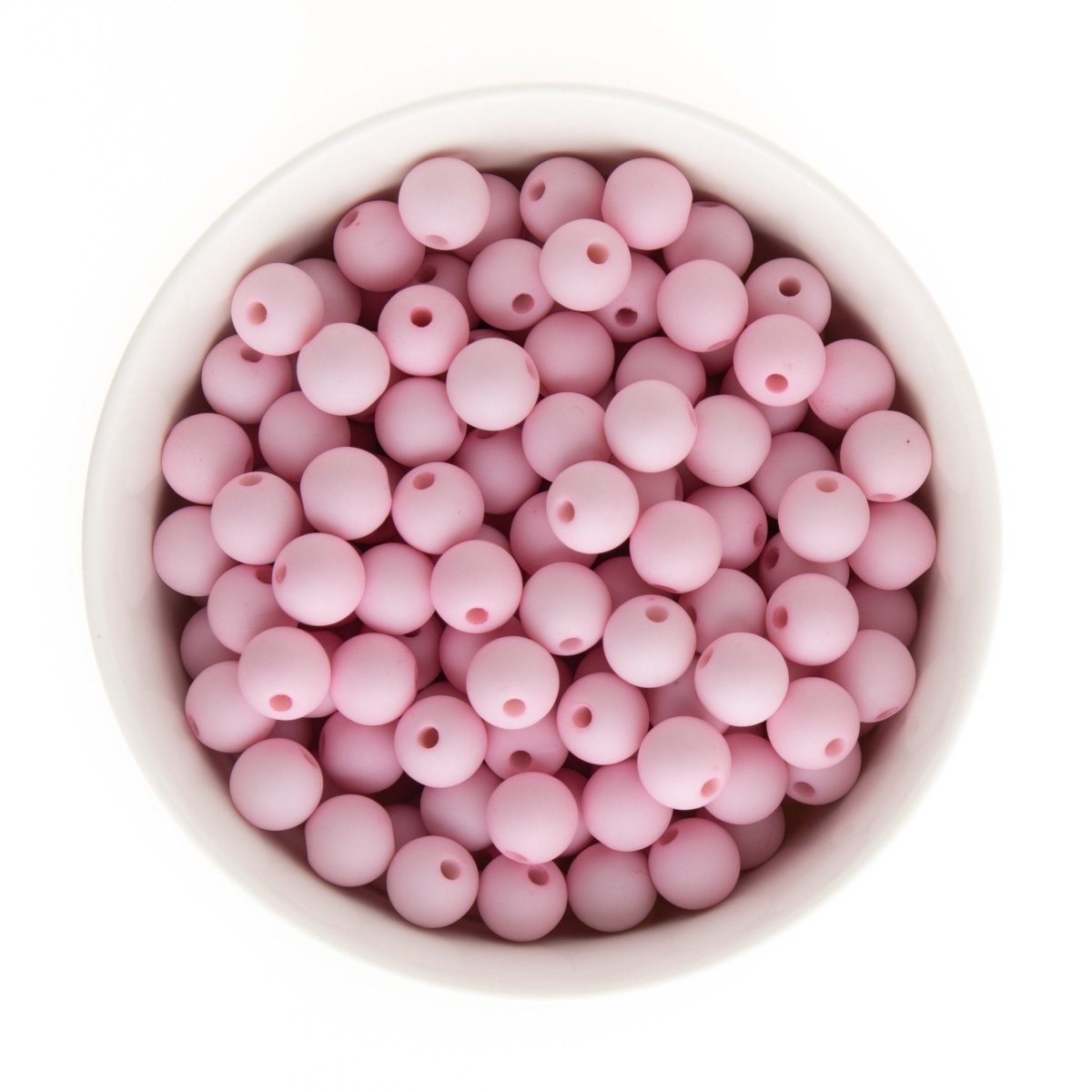 Acrylic Round Beads Matte Solid 12mm Light Pink from Cara & Co Craft Supply