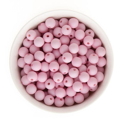 Acrylic Round Beads Matte Solid 12mm Light Pink from Cara & Co Craft Supply