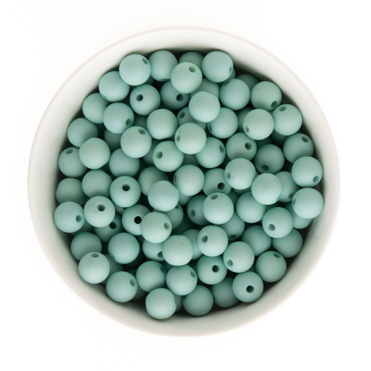 Acrylic Round Beads Matte Solid 12mm Mint from Cara & Co Craft Supply