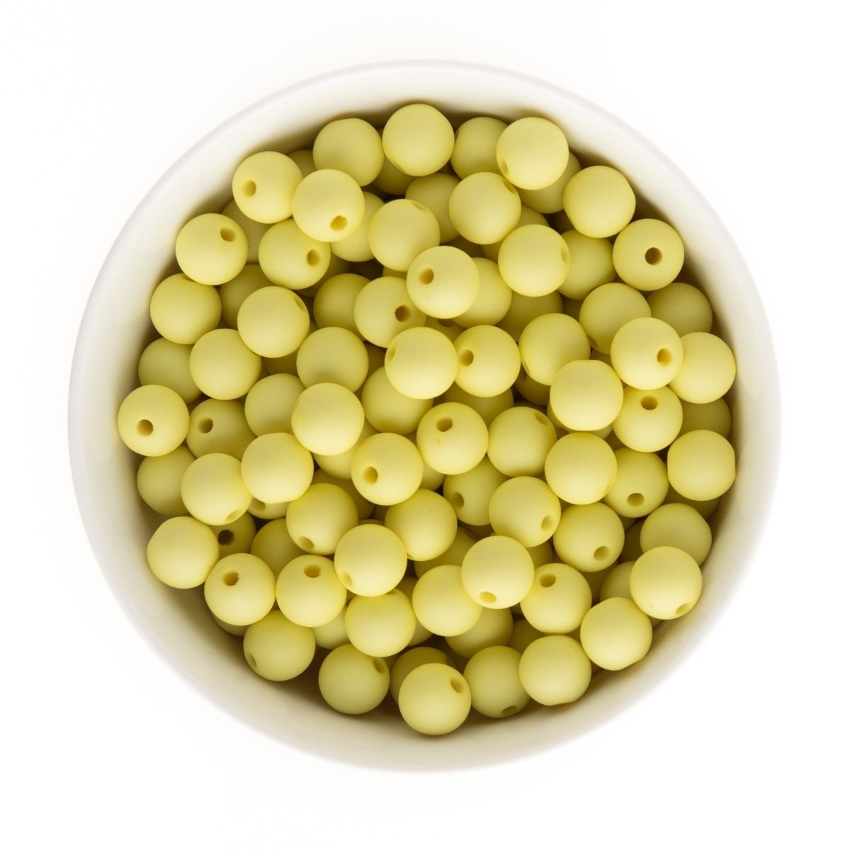 Acrylic Round Beads Matte Solid 12mm Yellow from Cara & Co Craft Supply