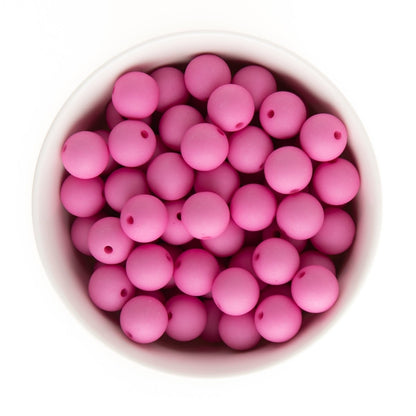 Acrylic Round Beads Matte Solid 16mm Bubblegum Pink from Cara & Co Craft Supply