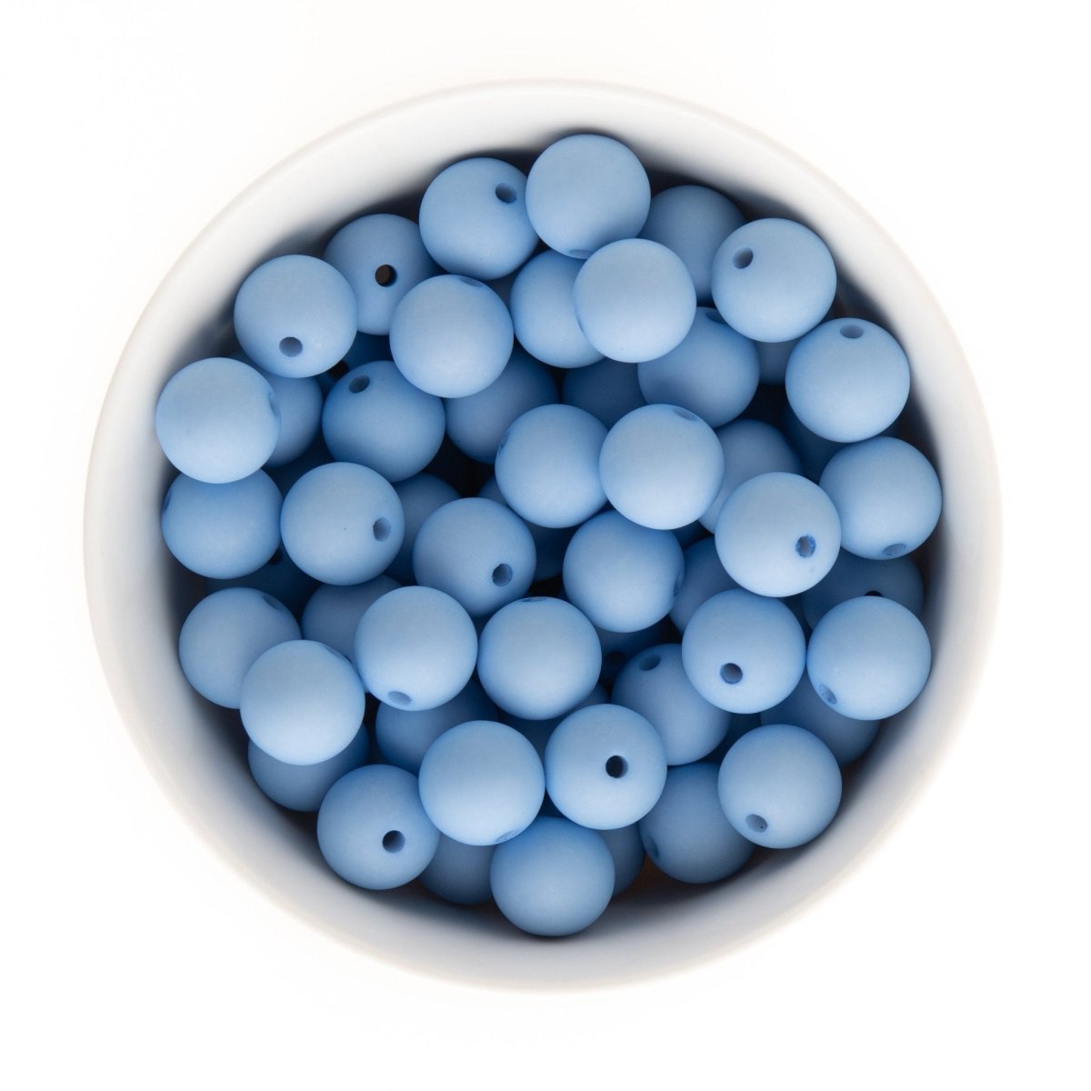 Acrylic Round Beads Matte Solid 16mm Light Blue from Cara & Co Craft Supply