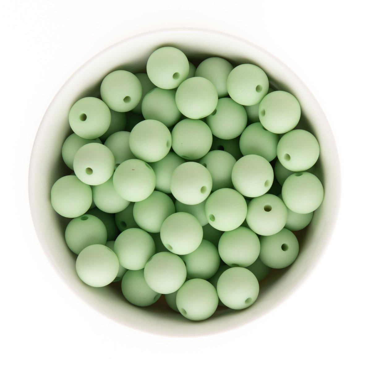 Acrylic Round Beads Matte Solid 16mm Light Green from Cara & Co Craft Supply