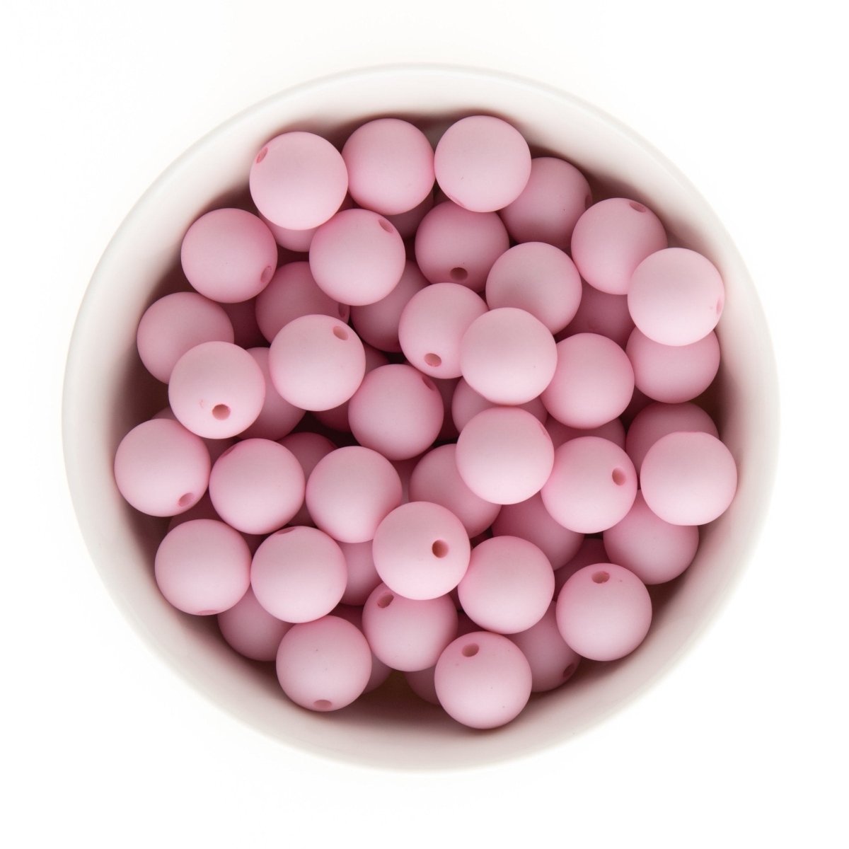 Acrylic Round Beads Matte Solid 16mm Light Pink from Cara & Co Craft Supply