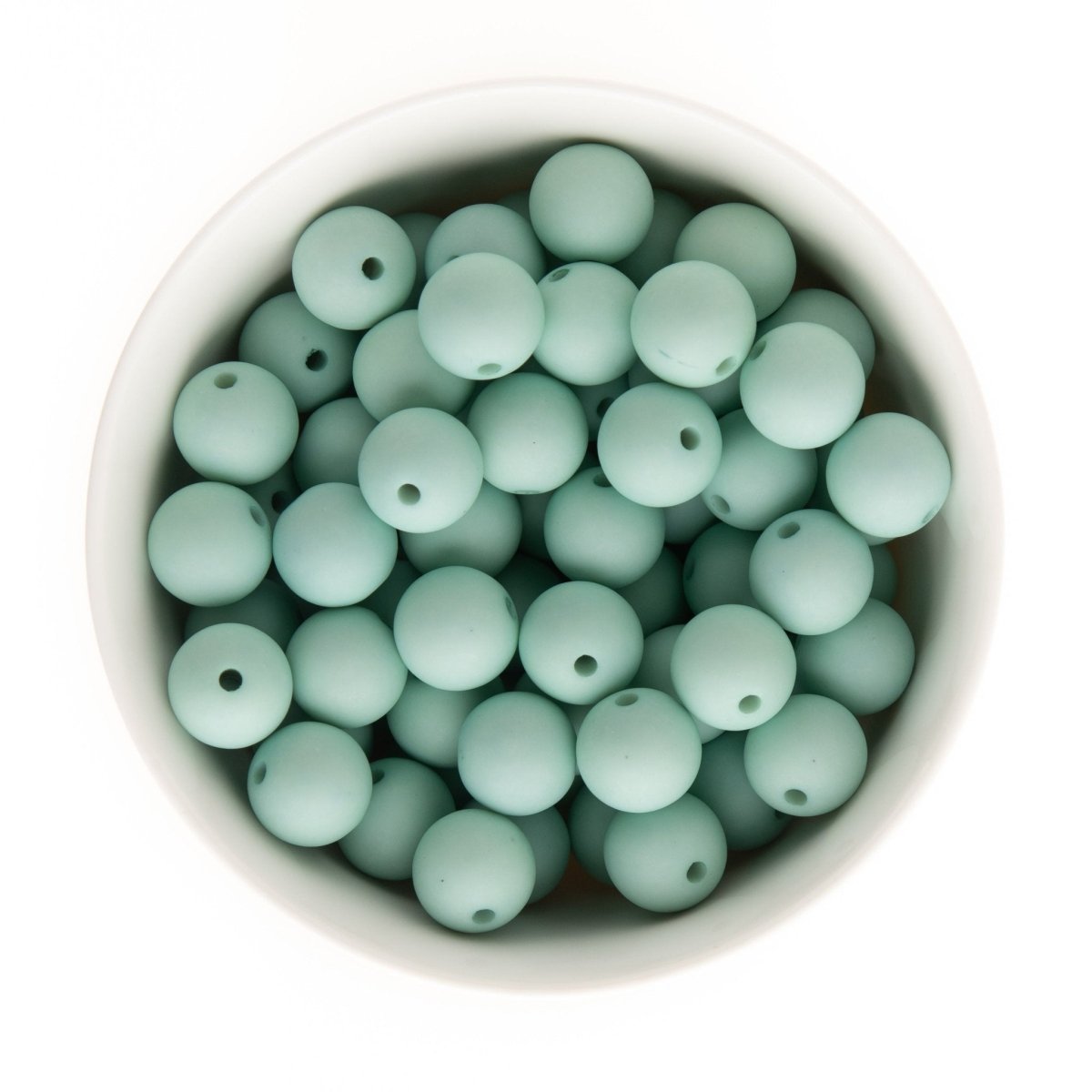 Acrylic Round Beads Matte Solid 16mm Mint from Cara & Co Craft Supply