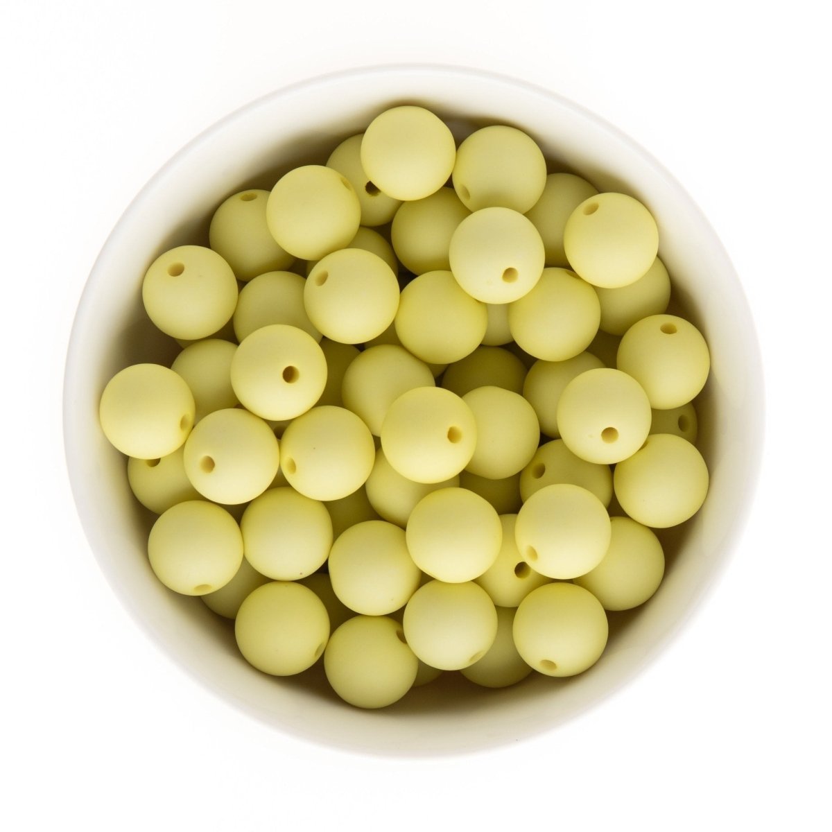 Acrylic Round Beads Matte Solid 16mm Yellow from Cara & Co Craft Supply