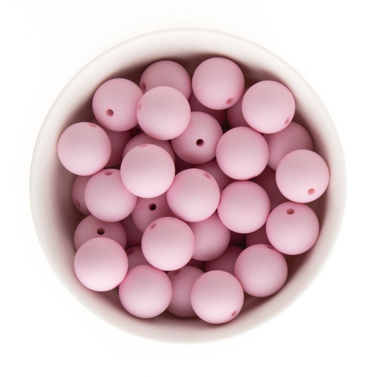 Acrylic Round Beads Matte Solid 20mm Light Pink from Cara & Co Craft Supply