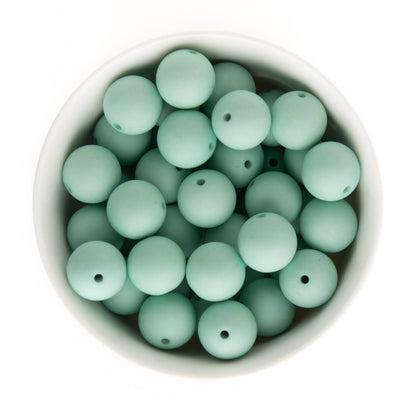 Acrylic Round Beads Matte Solid 20mm Mint from Cara & Co Craft Supply