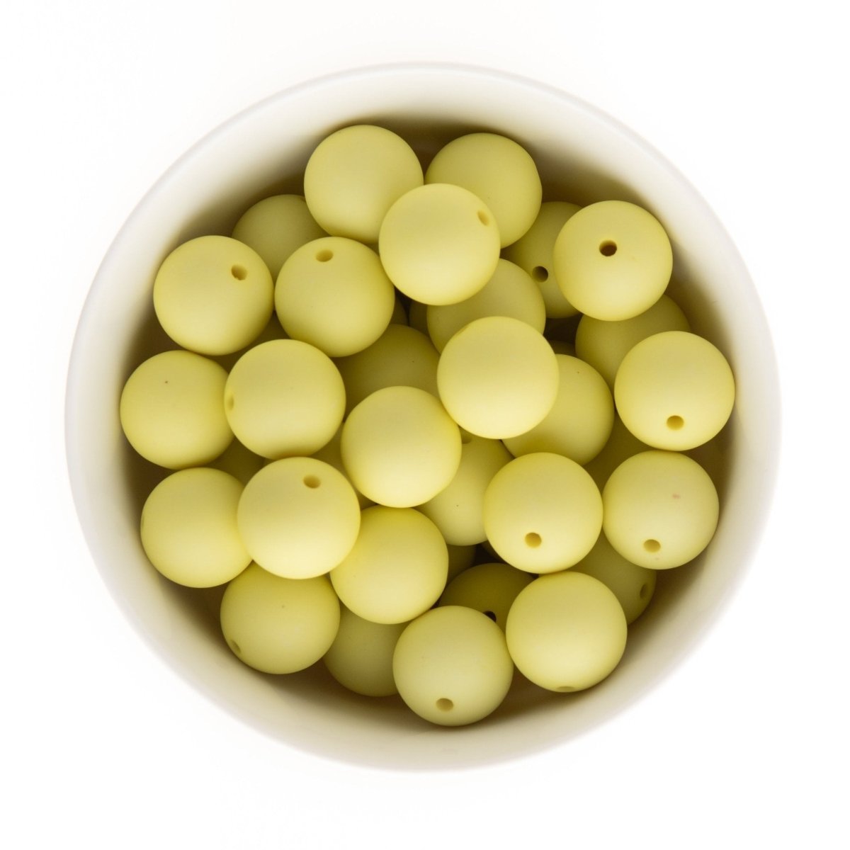 Acrylic Round Beads Matte Solid 20mm Yellow from Cara & Co Craft Supply
