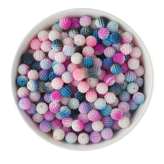Acrylic Round Beads Ombre Pearl Berry Rhinestones 10mm Blue from Cara & Co Craft Supply