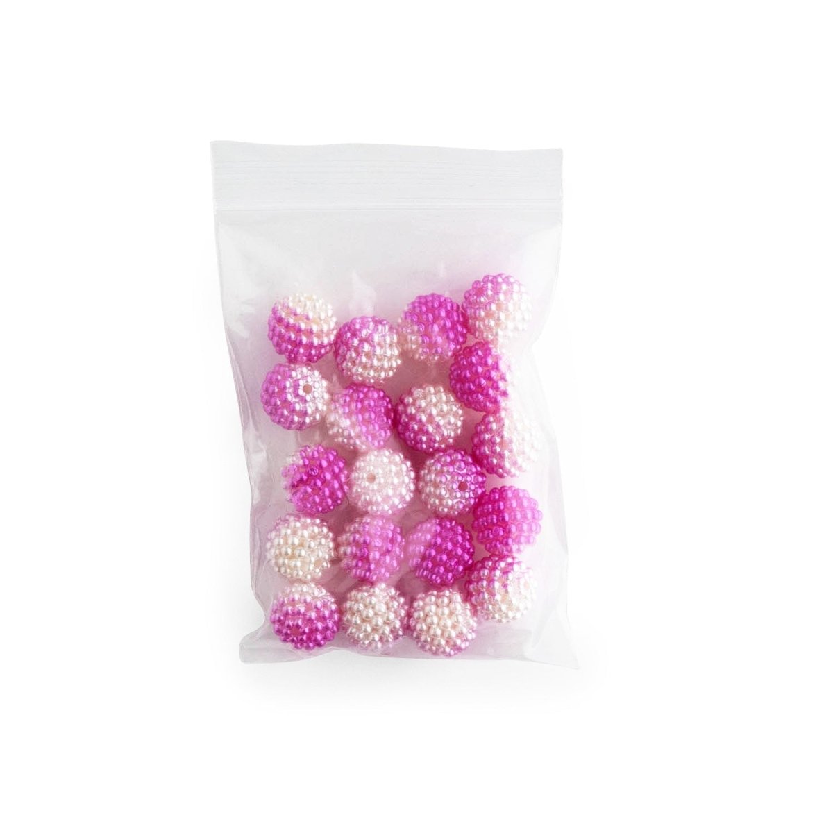Acrylic Round Beads Ombre Pearl Berry Rhinestones 10mm Fuchsia from Cara & Co Craft Supply