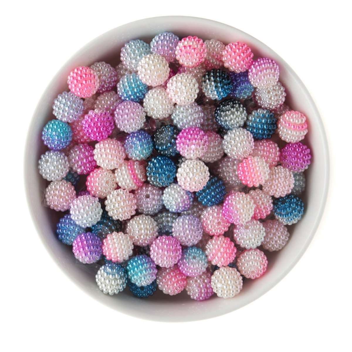 Acrylic Round Beads Ombre Pearl Berry Rhinestones 12mm Blue from Cara & Co Craft Supply