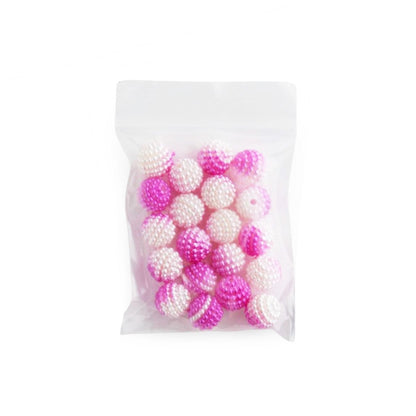 Acrylic Round Beads Ombre Pearl Berry Rhinestones 12mm Fuchsia from Cara & Co Craft Supply