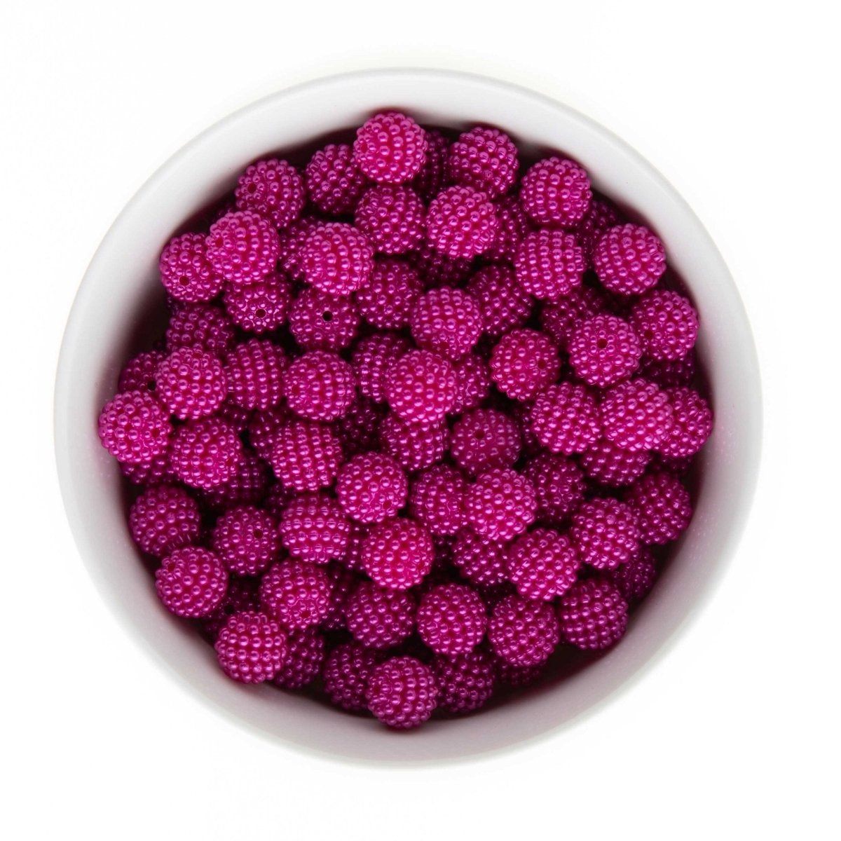 Acrylic Round Beads Pearl Berry Rhinestones Fuchsia from Cara & Co Craft Supply