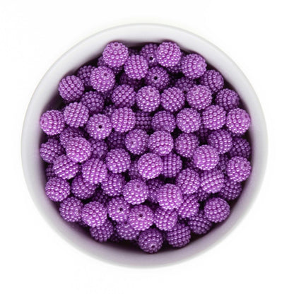 Acrylic Round Beads Pearl Berry Rhinestones Lavender from Cara & Co Craft Supply