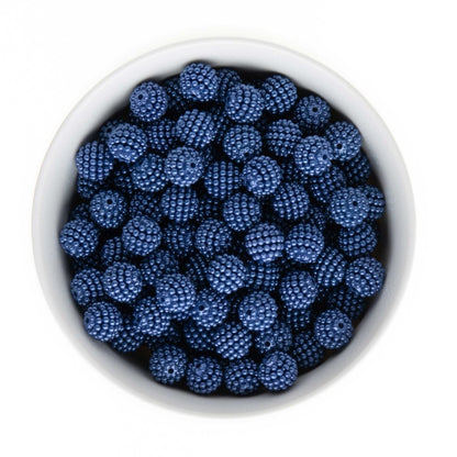 Acrylic Round Beads Pearl Berry Rhinestones Navy from Cara & Co Craft Supply