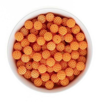 Acrylic Round Beads Pearl Berry Rhinestones Orange from Cara & Co Craft Supply