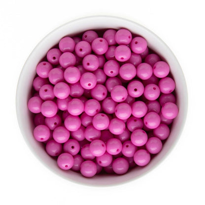 Acrylic Round Beads Solid 12mm Dark Pink from Cara & Co Craft Supply
