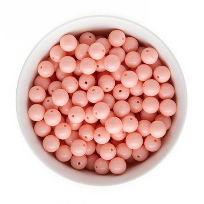 Acrylic Round Beads Solid 12mm Grapefruit from Cara & Co Craft Supply