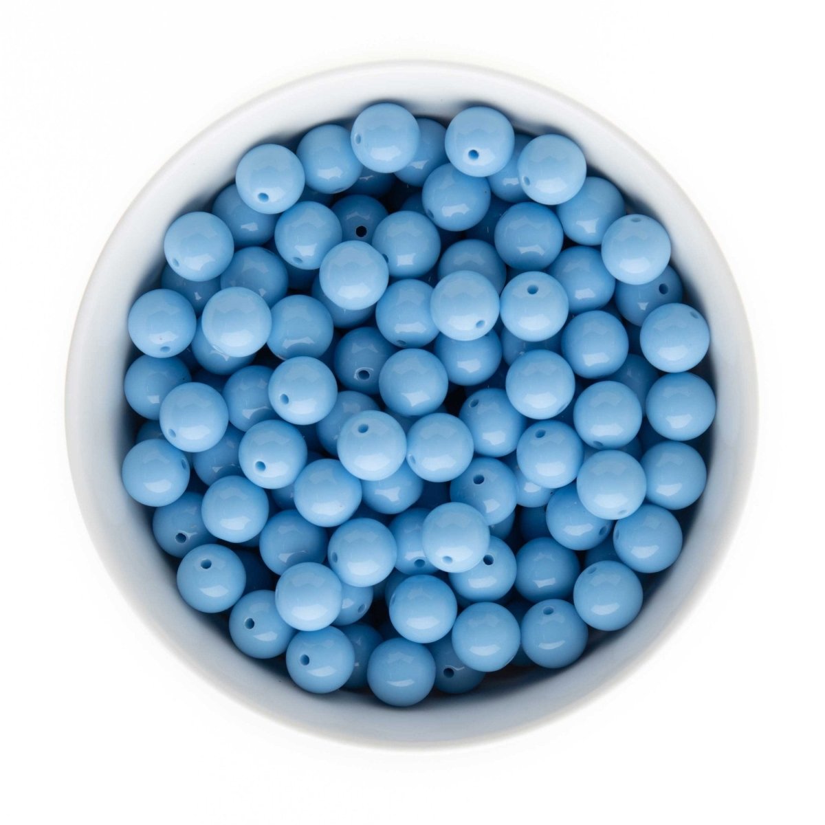Acrylic Round Beads Solid 12mm Light Blue from Cara & Co Craft Supply