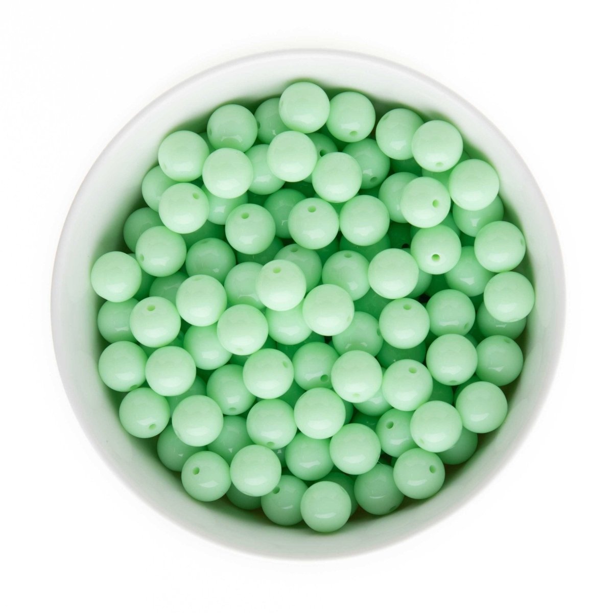 Acrylic Round Beads Solid 12mm Light Green from Cara & Co Craft Supply