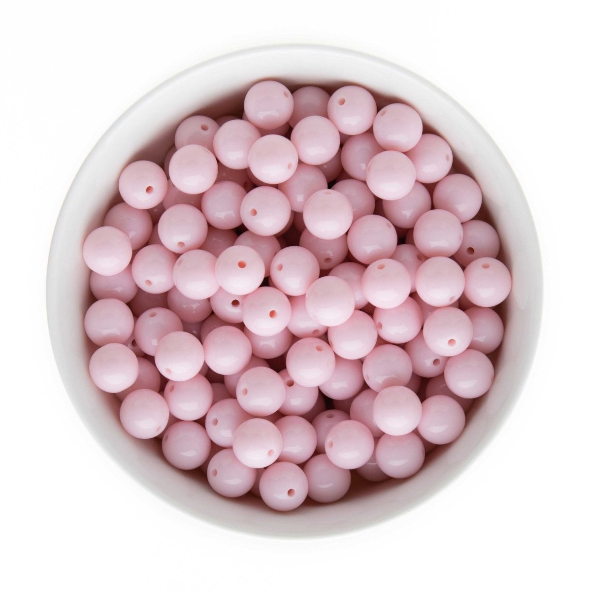 Acrylic Round Beads Solid 12mm Light Pink from Cara & Co Craft Supply