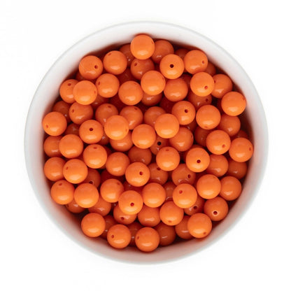Acrylic Round Beads Solid 12mm Orange from Cara & Co Craft Supply