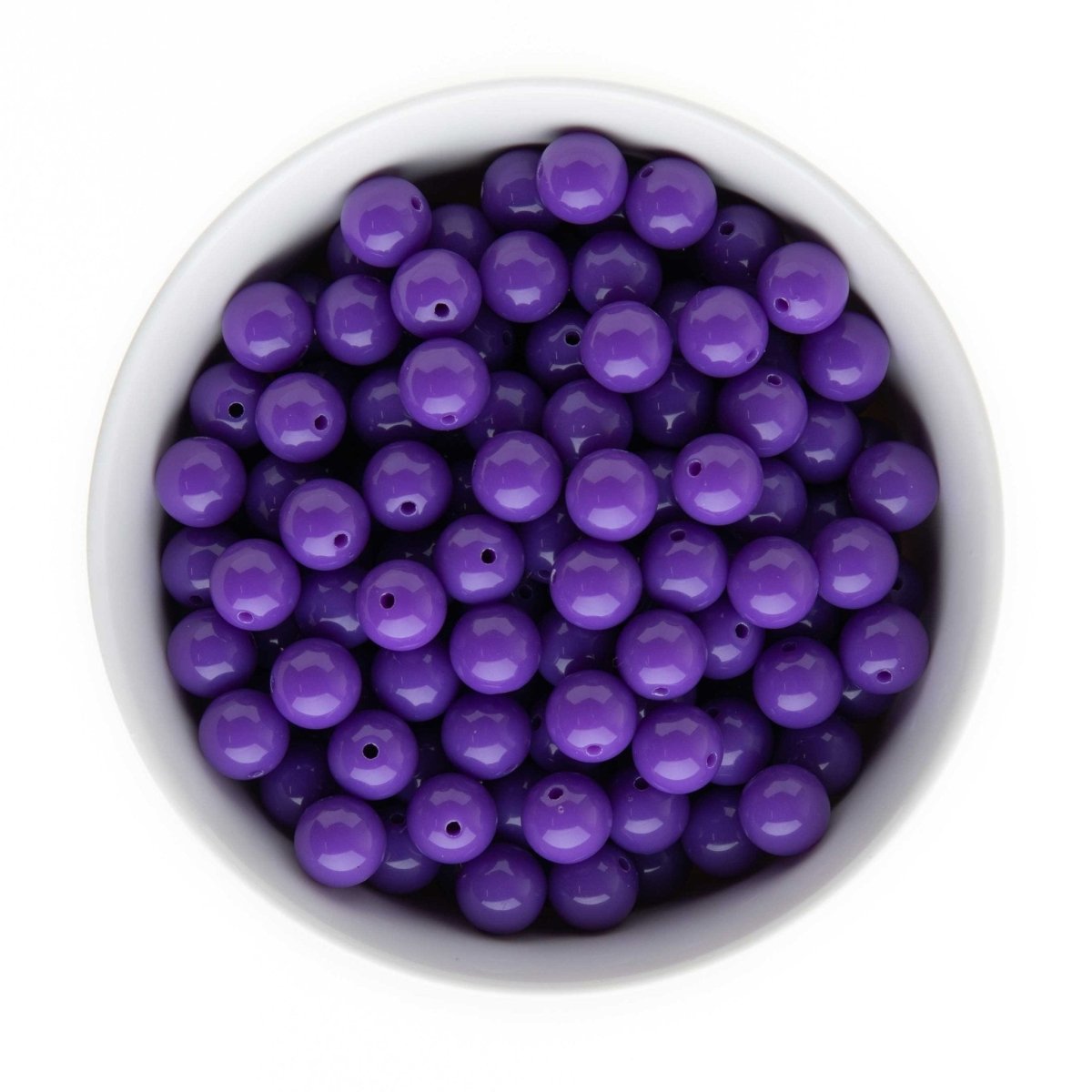 Acrylic Round Beads Solid 12mm Purple from Cara & Co Craft Supply