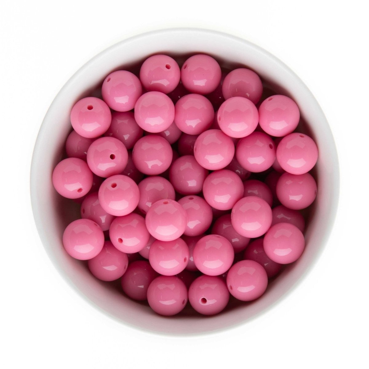 Acrylic Round Beads Solid 16mm Bubblegum Pink from Cara & Co Craft Supply