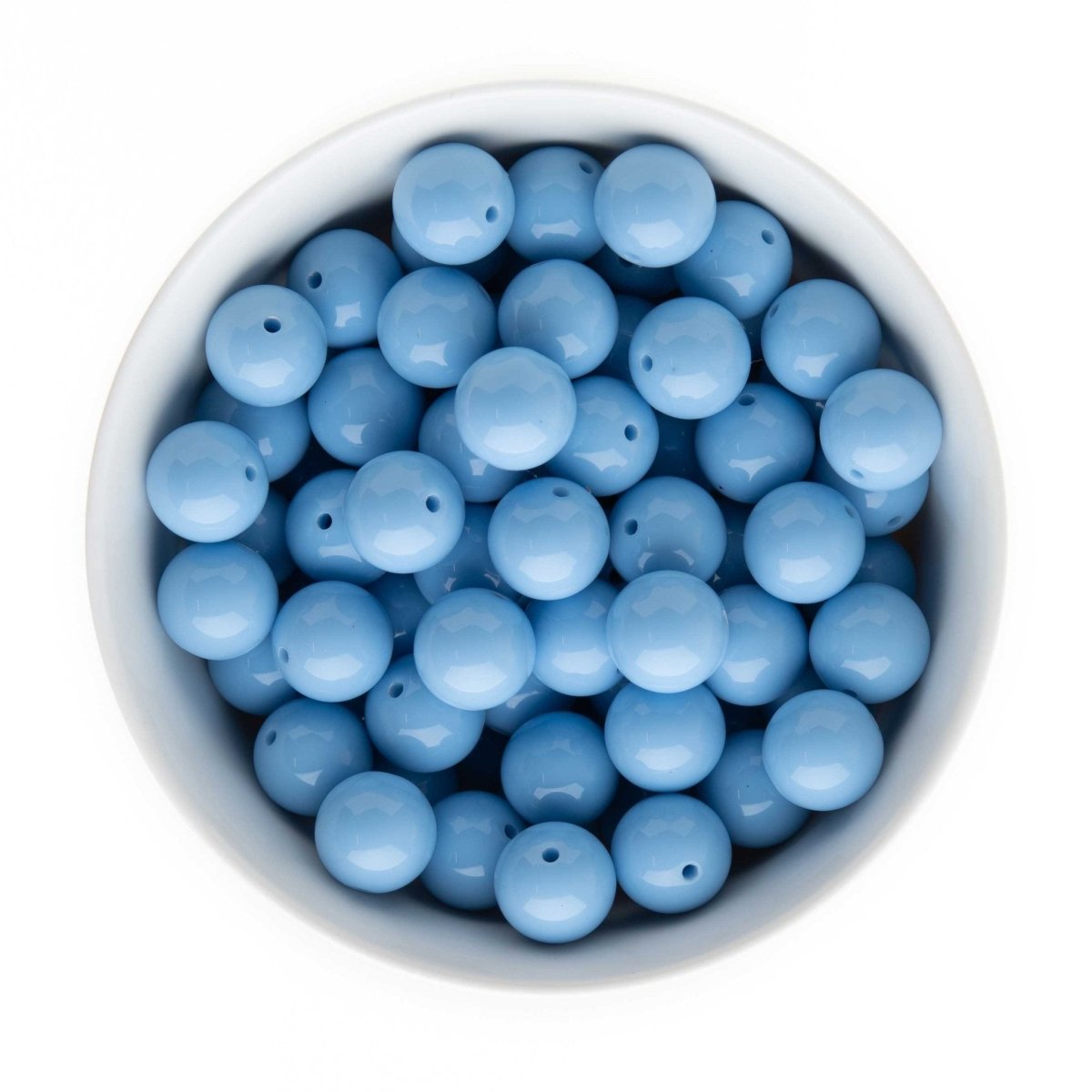 Acrylic Round Beads Solid 16mm Light Blue from Cara & Co Craft Supply
