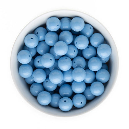 Acrylic Round Beads Solid 16mm Light Blue from Cara & Co Craft Supply