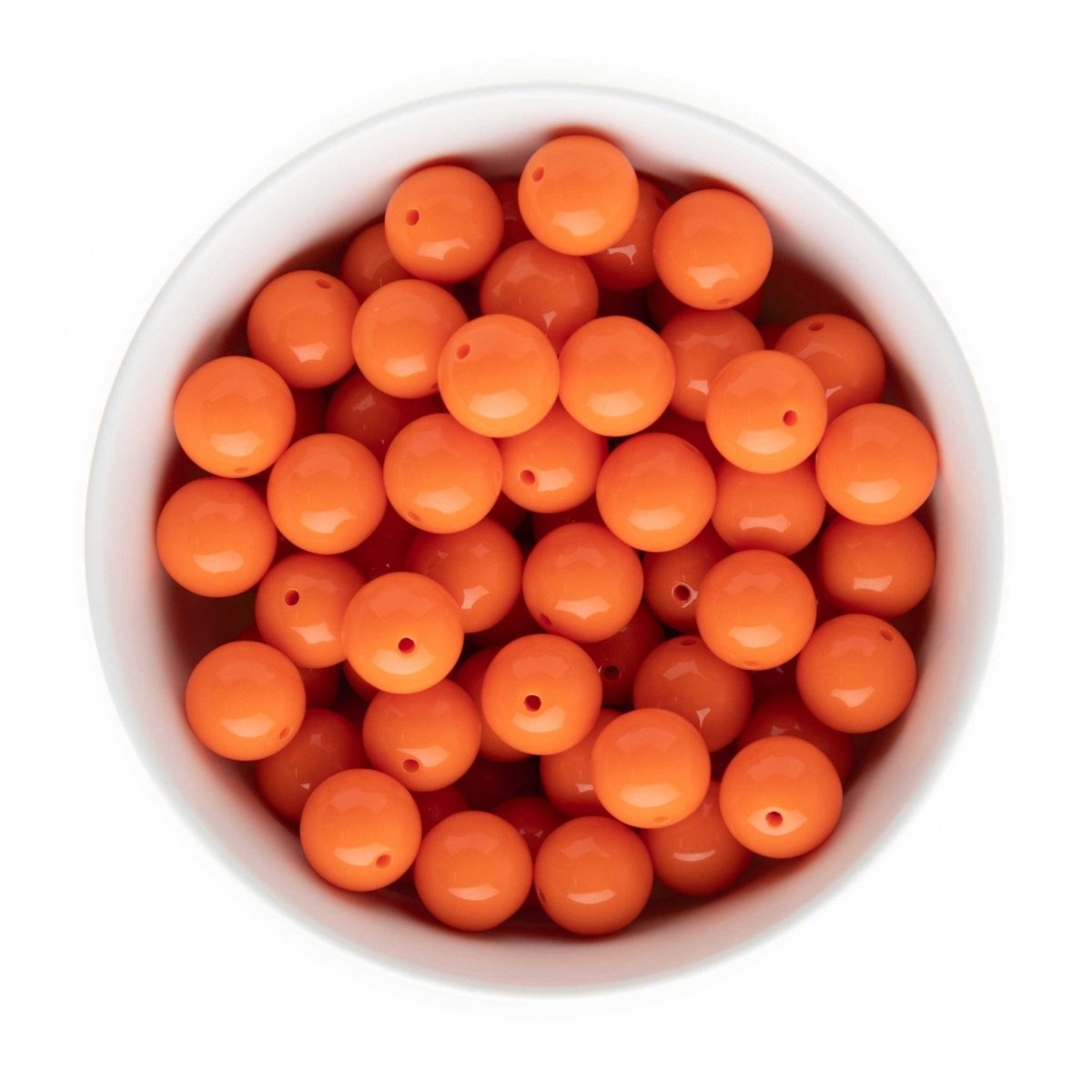 Acrylic Round Beads Solid 16mm Orange from Cara & Co Craft Supply