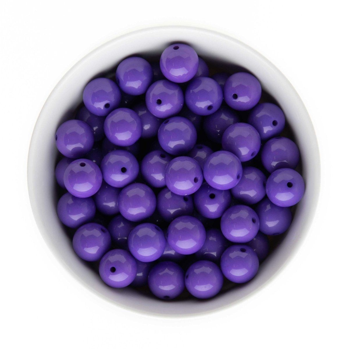 Acrylic Round Beads Solid 16mm Purple from Cara & Co Craft Supply