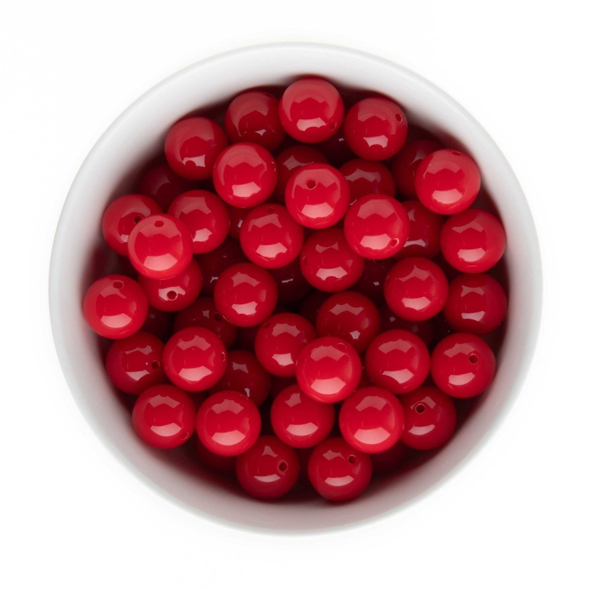 Acrylic Round Beads Solid 16mm Red from Cara & Co Craft Supply