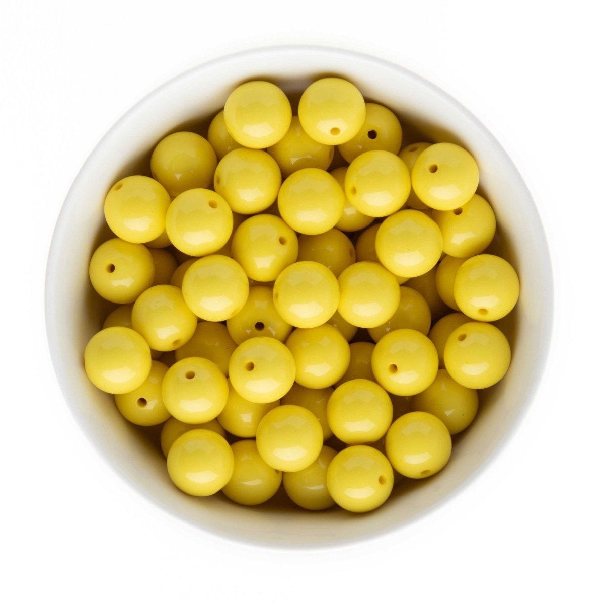 Acrylic Round Beads Solid 16mm Sunshine Yellow from Cara & Co Craft Supply