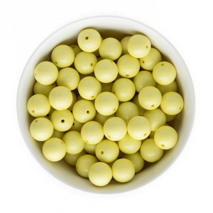 Acrylic Round Beads Solid 16mm Yellow from Cara & Co Craft Supply