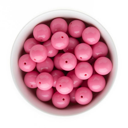 Acrylic Round Beads Solid 20mm Bubblegum Pink from Cara & Co Craft Supply