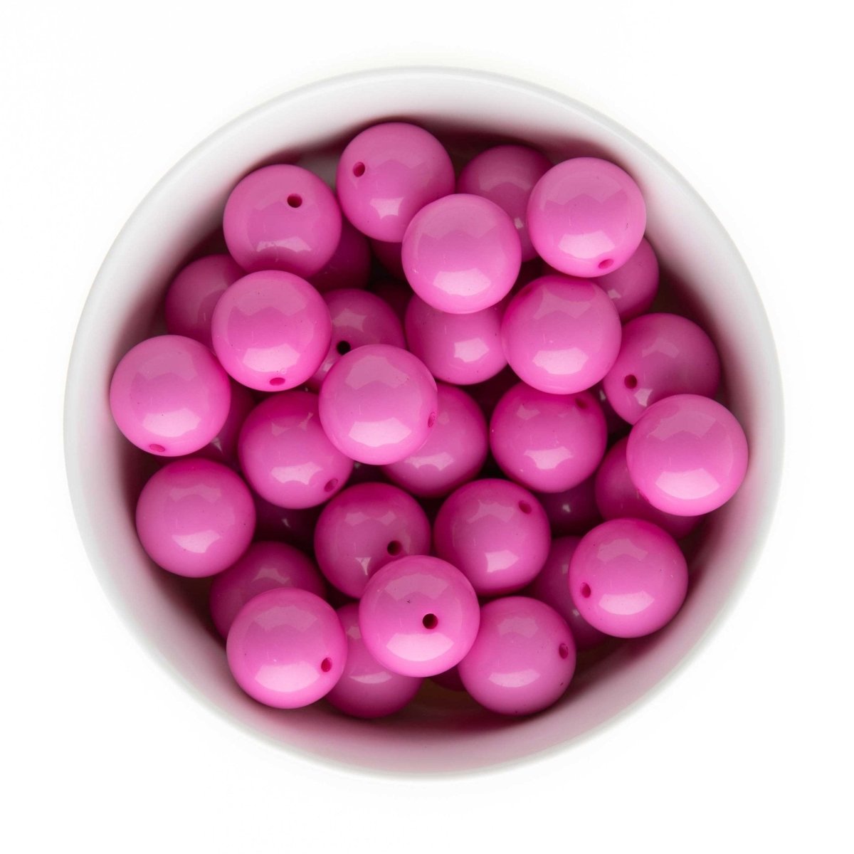 Acrylic Round Beads Solid 20mm Dark Pink from Cara & Co Craft Supply