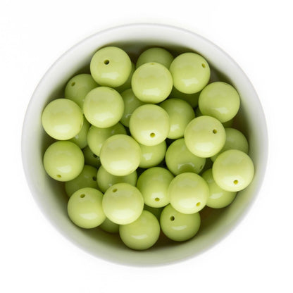 Acrylic Round Beads Solid 20mm Honeydew from Cara & Co Craft Supply