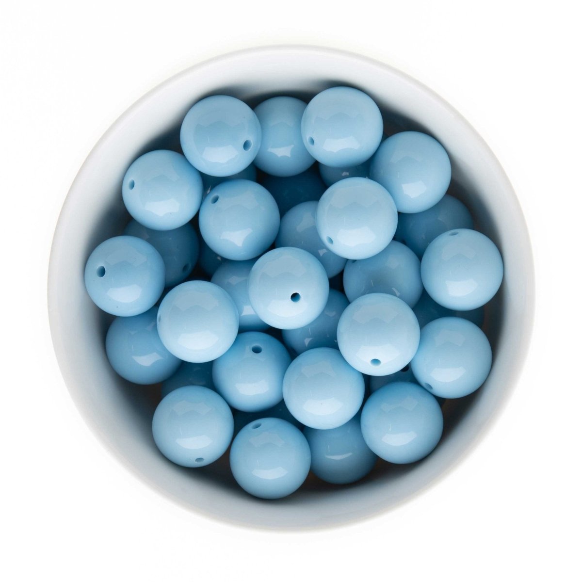 Acrylic Round Beads Solid 20mm Light Blue from Cara & Co Craft Supply