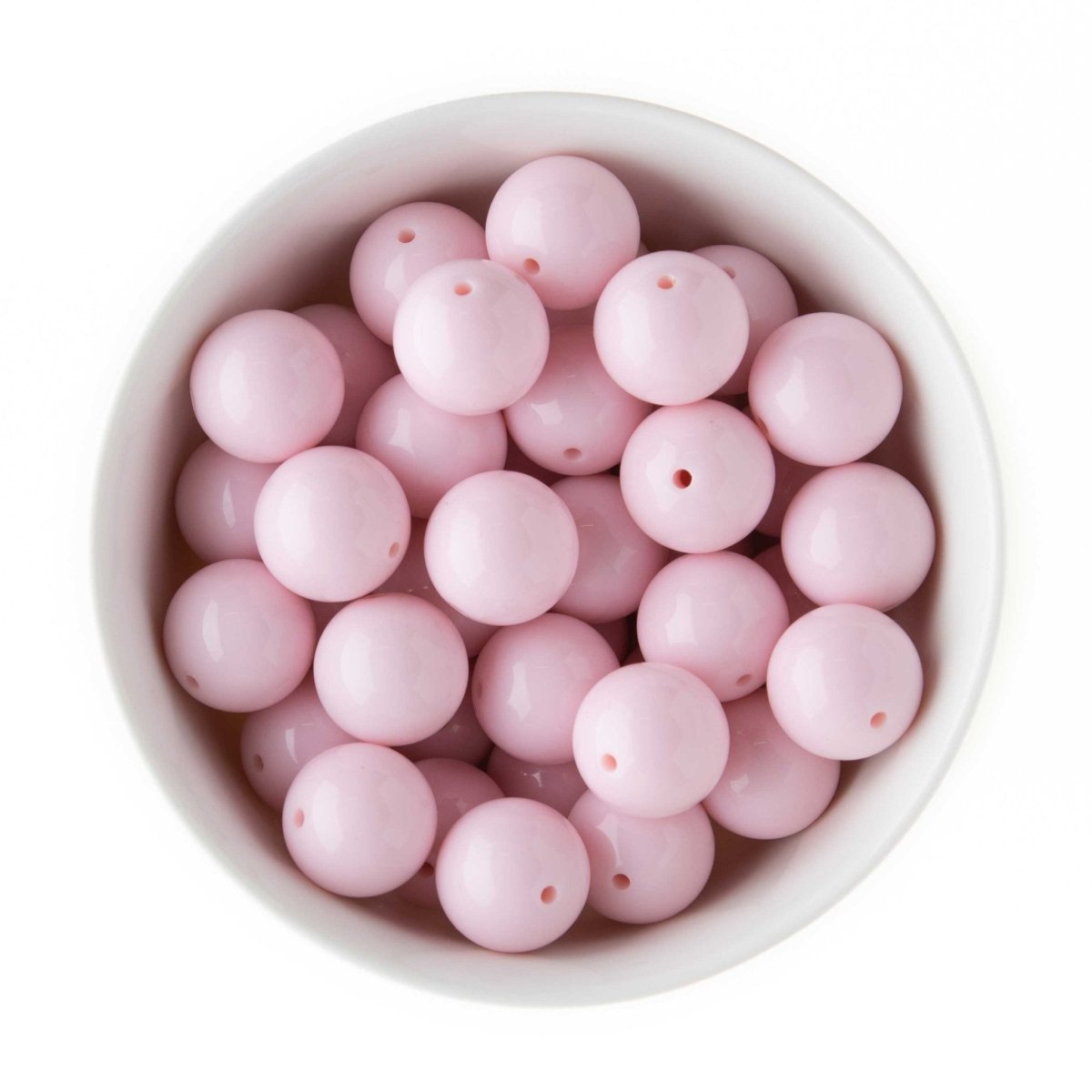Acrylic Round Beads Solid 20mm Light Pink from Cara & Co Craft Supply
