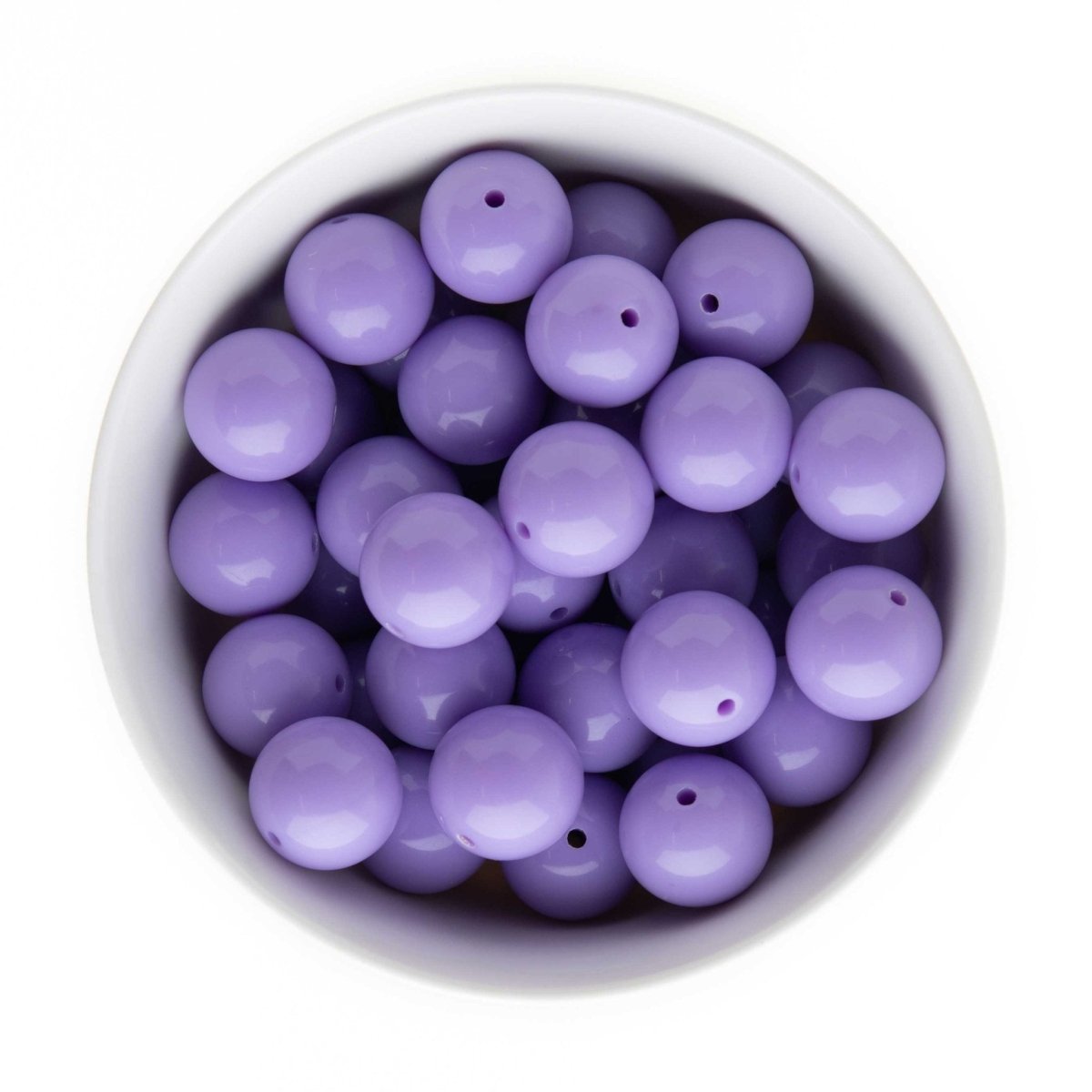 Acrylic Round Beads Solid 20mm Light Purple from Cara & Co Craft Supply