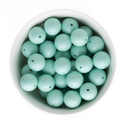 Acrylic Round Beads Solid 20mm Mint from Cara & Co Craft Supply
