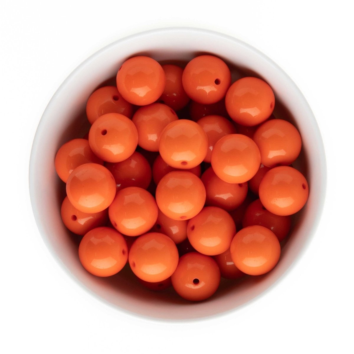Acrylic Round Beads Solid 20mm Orange from Cara & Co Craft Supply
