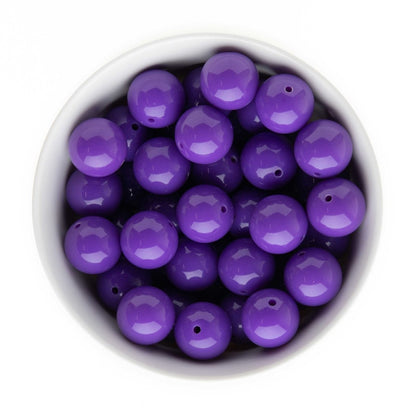 Acrylic Round Beads Solid 20mm Purple from Cara & Co Craft Supply