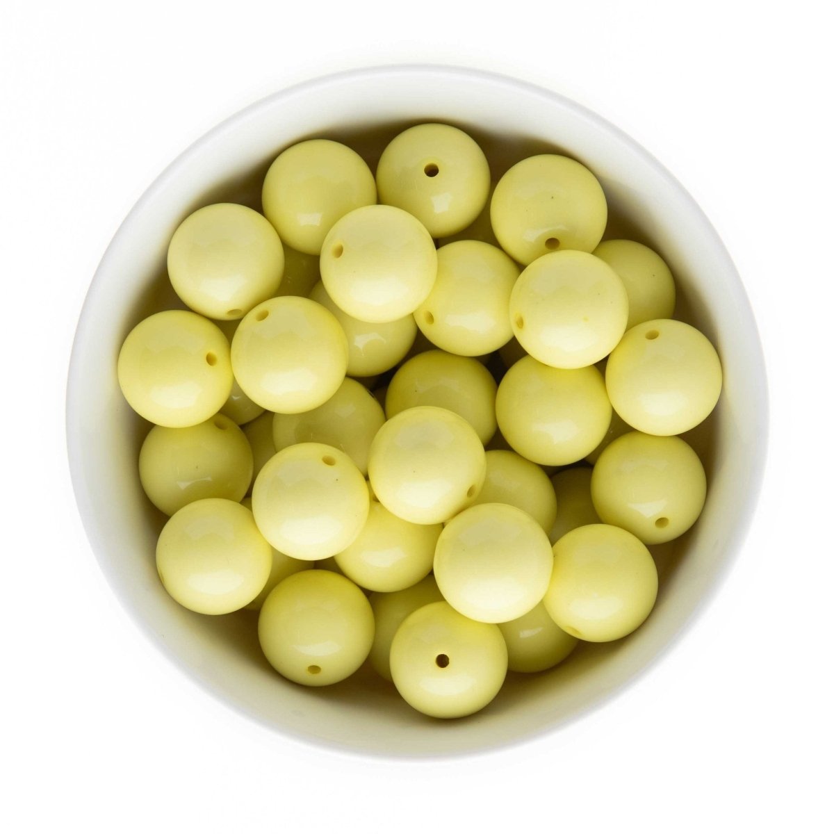 Acrylic Round Beads Solid 20mm Yellow from Cara & Co Craft Supply