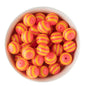 Acrylic Round Beads Striped 20mm Pink & Yellow from Cara & Co Craft Supply